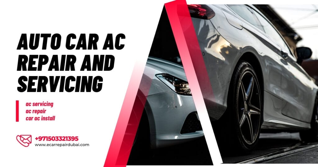 Mobile  auto Car AC Servicing banner from dubai car repair online service contact us fro car ac srvicing
